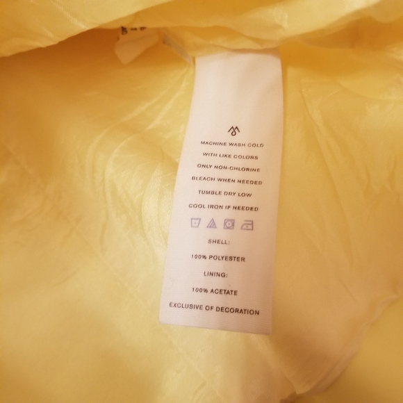 Martin & Osa Jacket Size L Raincoat Cropped Sleeves Yellow - Picture 4 of 10